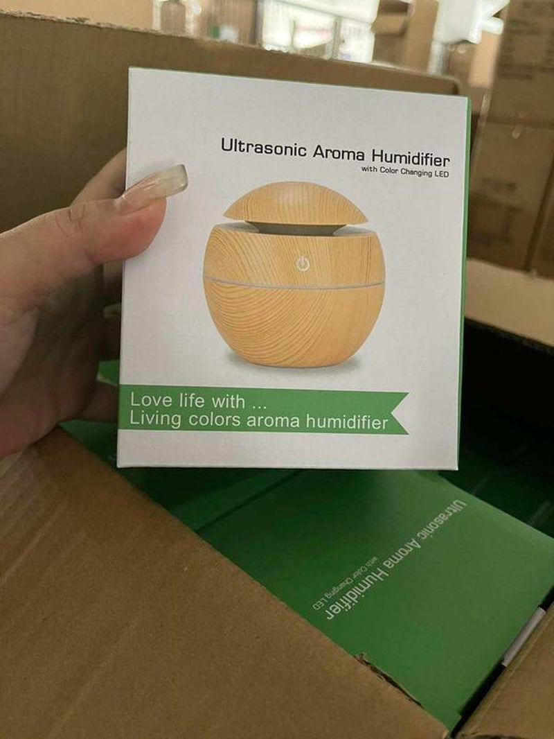 NEW Cool Mist 130Ml LED Ultrasonic Colors Light and Portable Humidifier Diffuser Baby Cute Aroma Humidifier