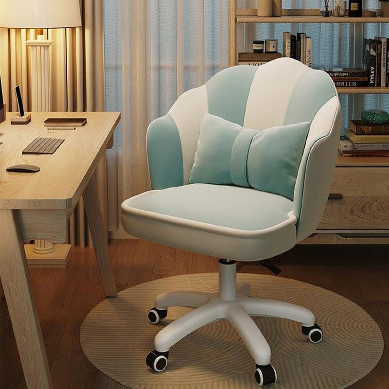 【Dealsforyoudays】Makeup Chairs Vanity Chair Office Chair Cute Petal Desk Chair, Modern Fabric Home Butterfly Chairs Height Adjustable Chair Computer Chair