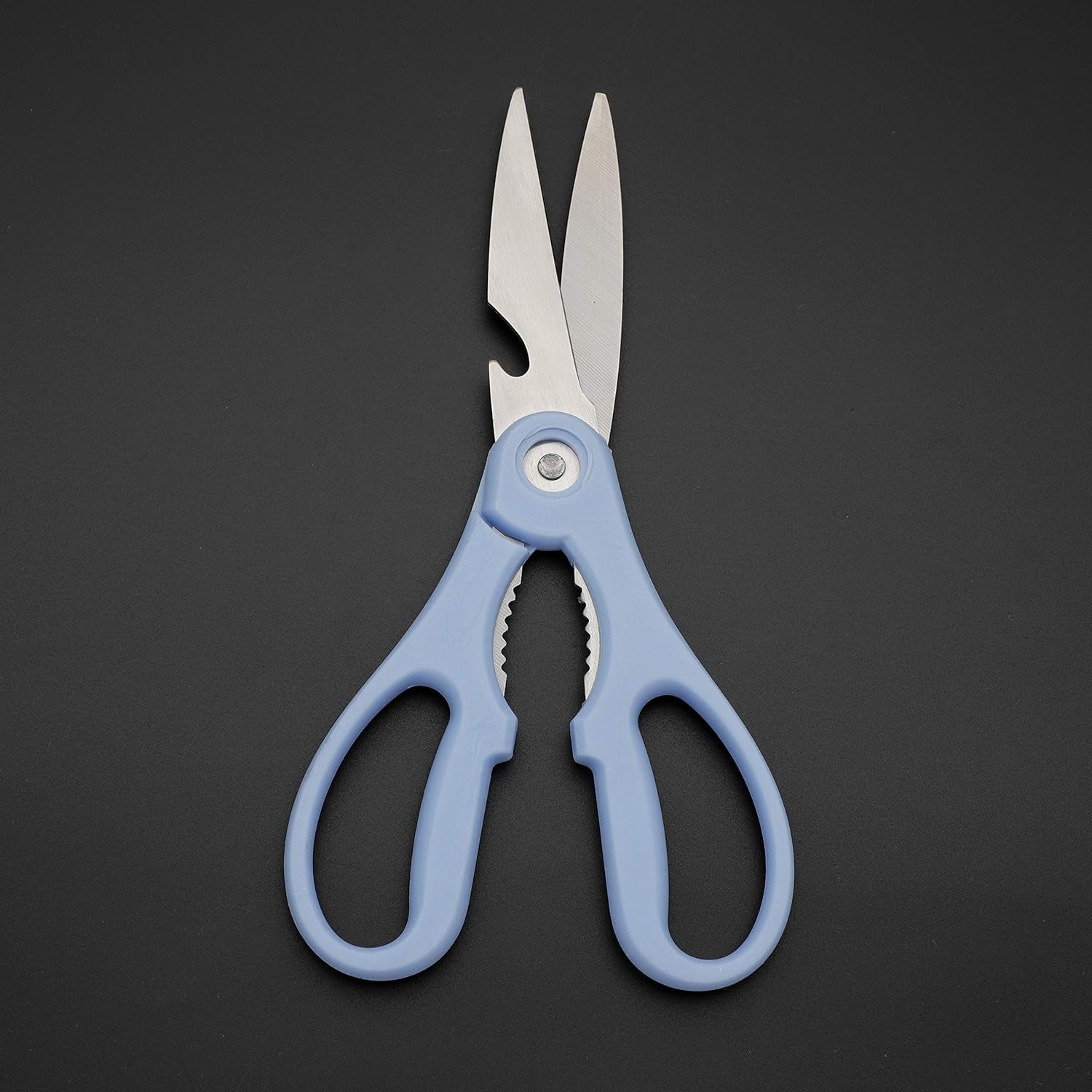 Heavy-Duty Kitchen Shears for General Use - Left-Handed Black Utility Scissors for Adults, Ideal for Food Preparation