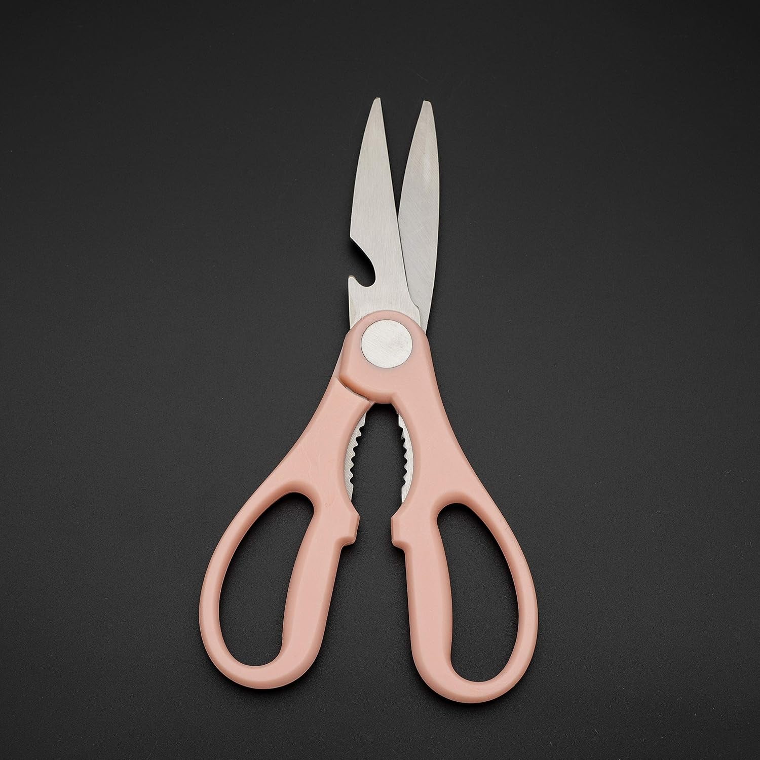 Heavy-Duty Kitchen Scissors for General Use - Left-Handed Black Shears for Adults, Sharp Utility Scissors for Food Preparation