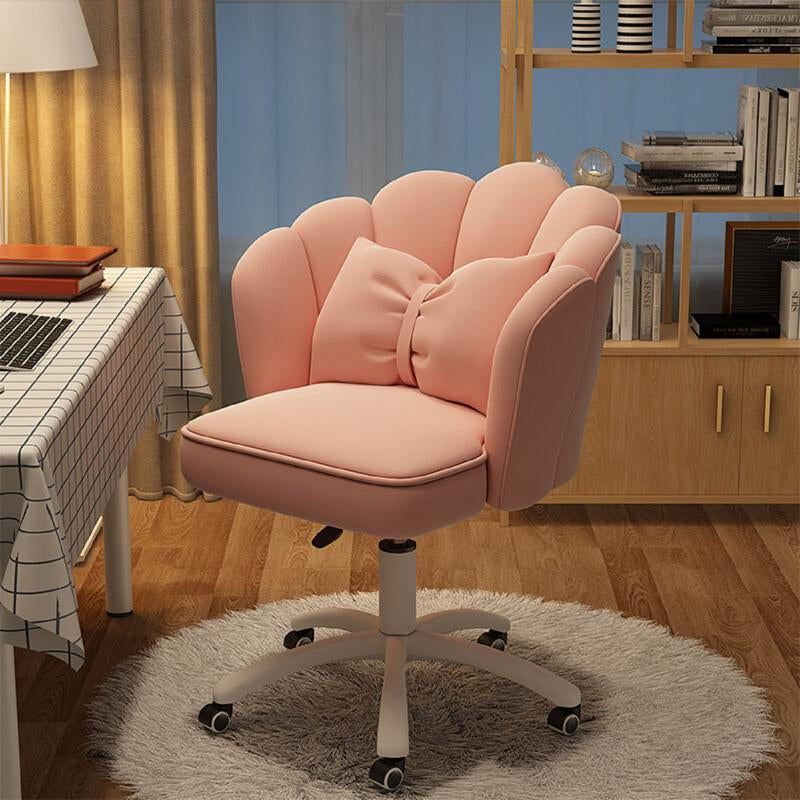 【Dealsforyoudays】Makeup Chairs Vanity Chair Office Chair Cute Petal Desk Chair, Modern Fabric Home Butterfly Chairs Height Adjustable Chair Computer Chair