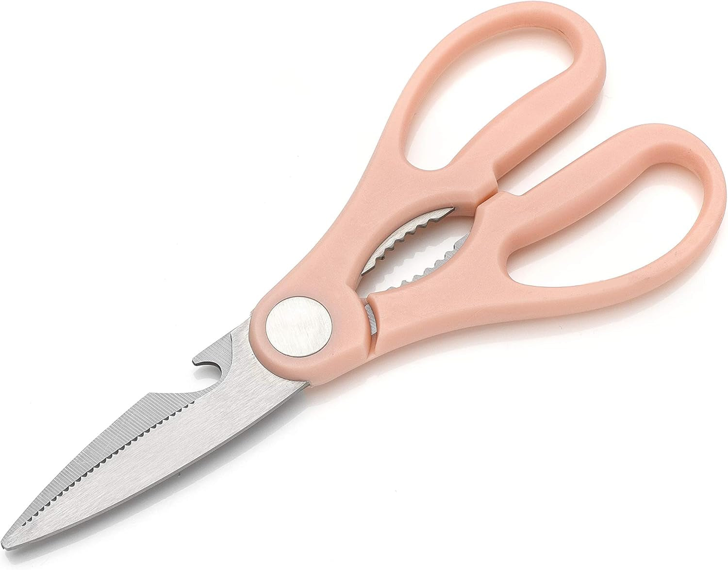 Heavy-Duty Kitchen Scissors for General Use - Left-Handed Black Shears for Adults, Sharp Utility Scissors for Food Preparation