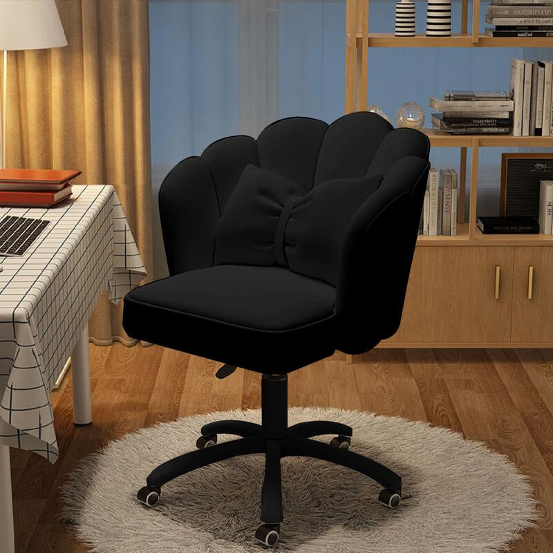 【Dealsforyoudays】Makeup Chairs Vanity Chair Office Chair Cute Petal Desk Chair, Modern Fabric Home Butterfly Chairs Height Adjustable Chair Computer Chair
