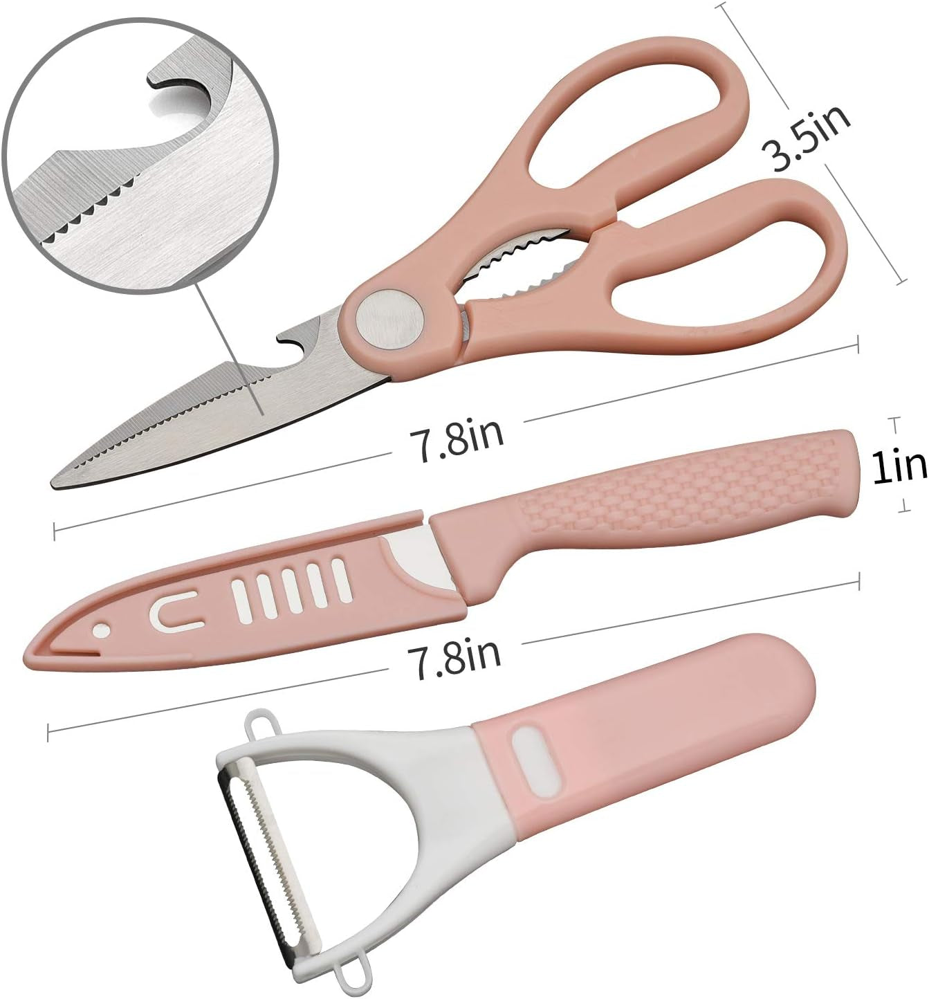 Heavy-Duty Kitchen Scissors for General Use - Left-Handed Black Shears for Adults, Sharp Utility Scissors for Food Preparation