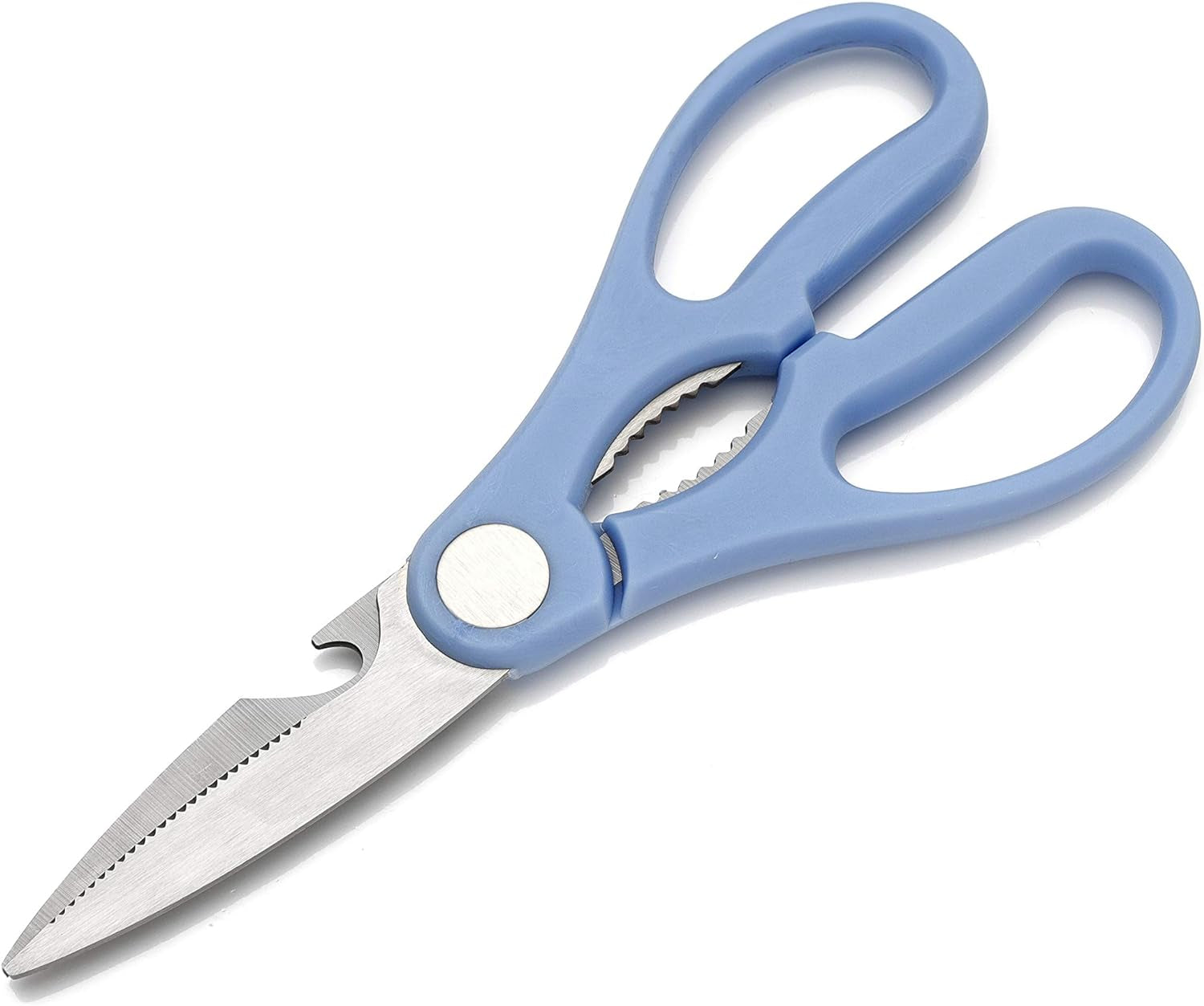 Heavy-Duty Kitchen Shears for General Use - Left-Handed Black Utility Scissors for Adults, Ideal for Food Preparation