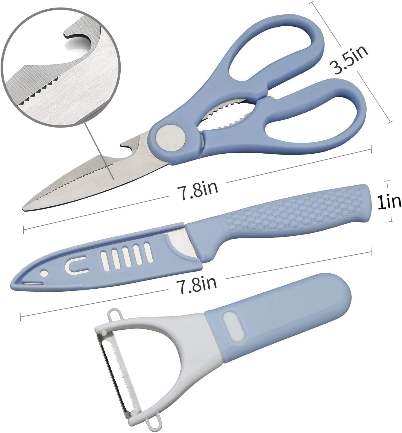 Heavy-Duty Kitchen Shears for General Use - Left-Handed Black Utility Scissors for Adults, Ideal for Food Preparation