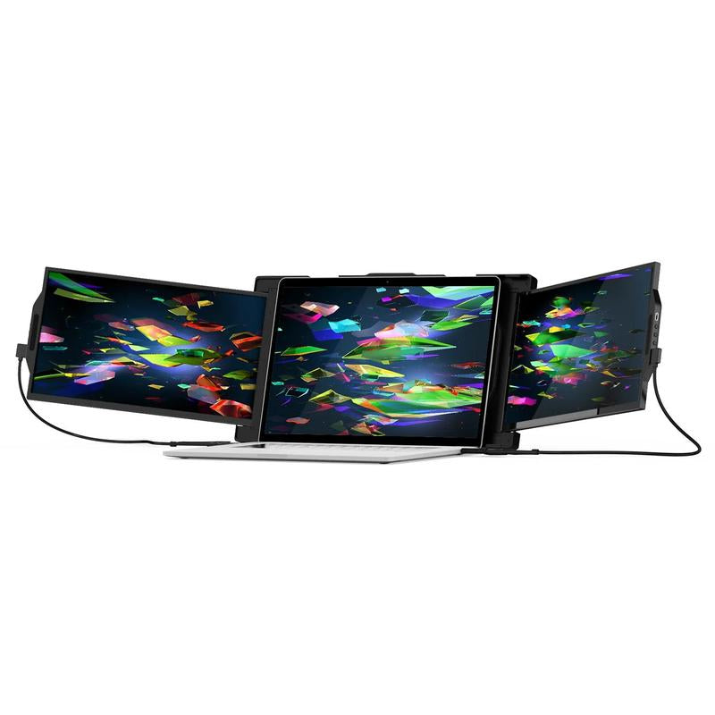 Mobile Pixels Trio 13.3" / Trio Max 14.1" Portable Laptop Monitor, FHD IPS Triple Screen with Built-In Kickstand, Type-C/Usb a Laptop Screen Extender(Optional Magnets), Windows/Android/Macos/Switch