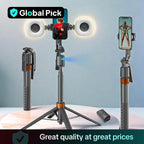 360-Rotatable Selfie Stick Tripod Remote, Rechargeable Smart Face Tracking Tripod with 2 Fill Light, Auto Face Tracking Phone Holder for Vlog, Camera Stand, Tripod Stabilizer, Tripod Ring, Smartphone Vlogging Kit
