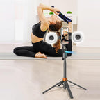 360-Rotatable Selfie Stick Tripod Remote, Rechargeable Smart Face Tracking Tripod with 2 Fill Light, Auto Face Tracking Phone Holder for Vlog, Camera Stand, Tripod Stabilizer, Tripod Ring, Smartphone Vlogging Kit