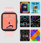 Smart Fitness Tracker Watch for Android/iOS - IP68 Waterproof, Heart Rate, Blood Oxygen, and Sleep Monitoring, 8 Sports Modes, Breathing Exercises, Weather Updates - 1.69-Inch Display for Men and Women (Rose Gold)