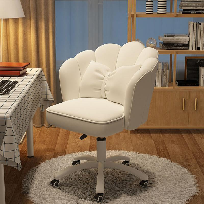 【Dealsforyoudays】Makeup Chairs Vanity Chair Office Chair Cute Petal Desk Chair, Modern Fabric Home Butterfly Chairs Height Adjustable Chair Computer Chair