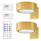 2Pcs LED Wall Sconces Lights 13-Color RGB Dimmable Painting Art Display Lights Magnetic Spotlight Battery Operated Picture Lamp