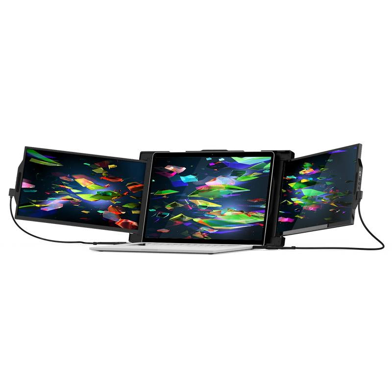Mobile Pixels Trio 13.3" / Trio Max 14.1" Portable Laptop Monitor, FHD IPS Triple Screen with Built-In Kickstand, Type-C/Usb a Laptop Screen Extender(Optional Magnets), Windows/Android/Macos/Switch