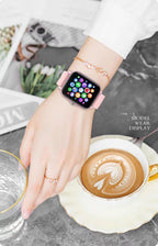 Smart Fitness Tracker Watch for Android/iOS - IP68 Waterproof, Heart Rate, Blood Oxygen, and Sleep Monitoring, 8 Sports Modes, Breathing Exercises, Weather Updates - 1.69-Inch Display for Men and Women (Rose Gold)