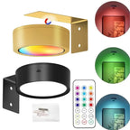 2Pcs LED Wall Sconces Lights 13-Color RGB Dimmable Painting Art Display Lights Magnetic Spotlight Battery Operated Picture Lamp